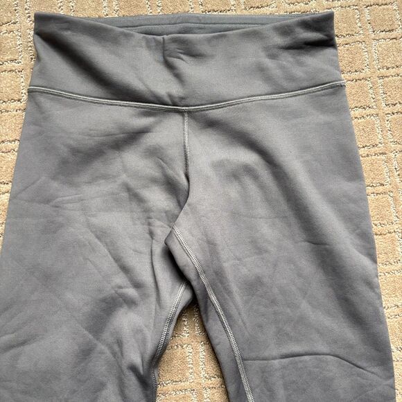 Athleta Fleece Lined Legging Women's Small Gray Cold Weather Winter Pull On - Picture 2 of 7